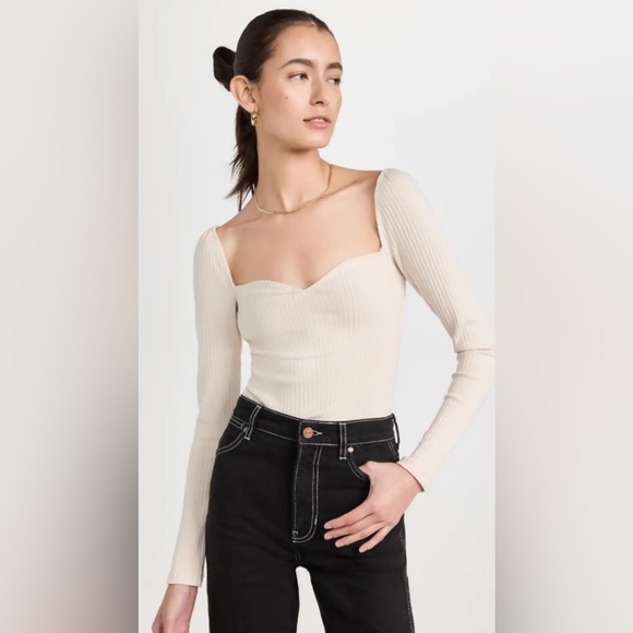 Reformation Sweaters - Reformation October Top Bone Color Size M New with Tag Stretchy soft fabric